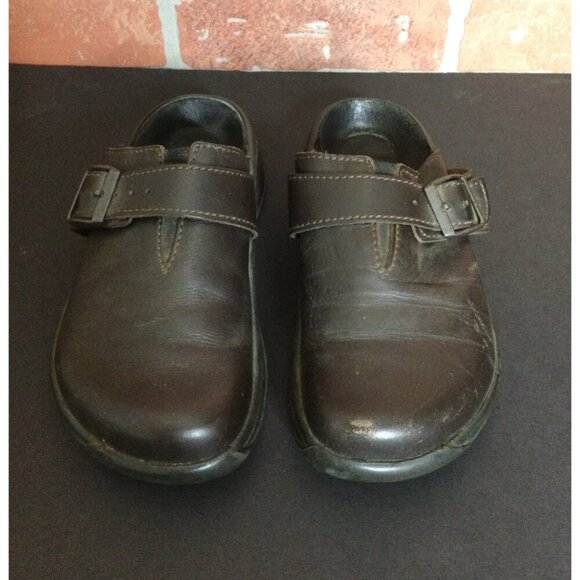 Tatami By Birkenstock Brown Leather Slip-On Clogs Adjustable Straps Size 37 US 6 - Picture 2 of 9